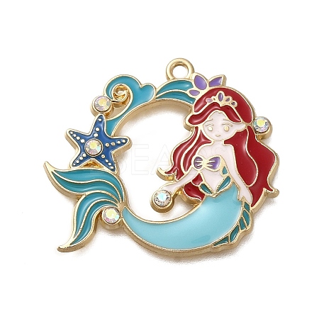 Alloy Enamel Pendants ENAM-S021-01G-B-1