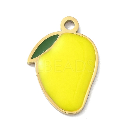 304 Stainless Steel Fruit Enamel Pendants LS-STAS-G362-04G-02-1