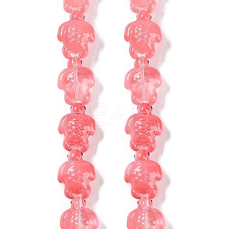 Transparent Glass Enamel Beads Strands GLAA-B021-06H-1