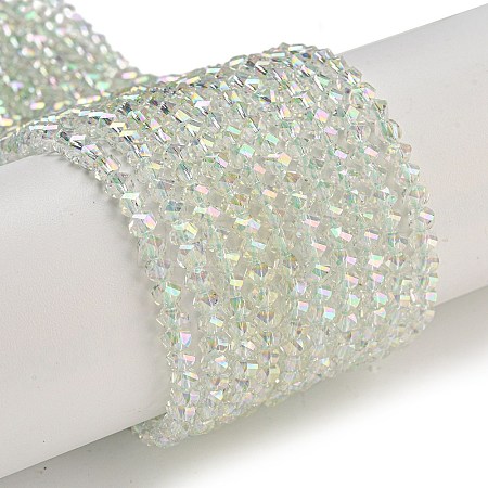 Electroplate Glass Beads Strands GLAA-Q105-04X-1