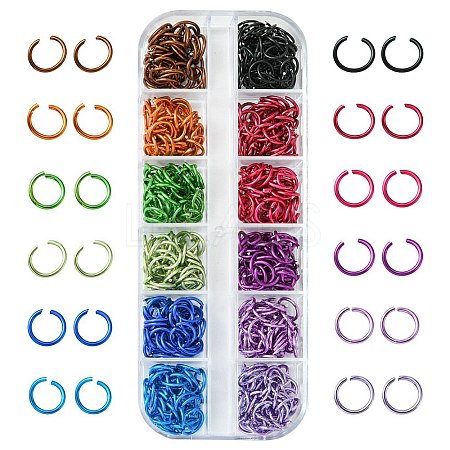 24G 12 Colors Aluminum Open Jump Rings FIND-FS0001-81-1