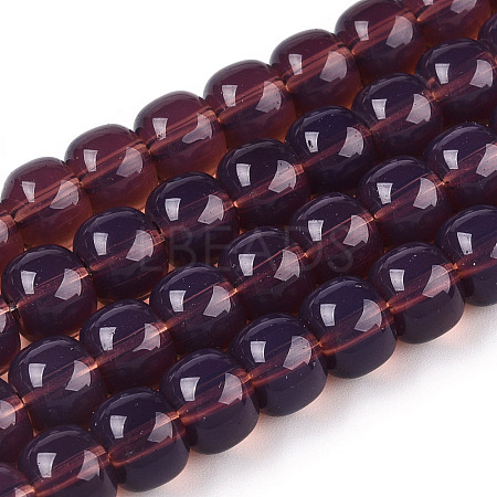 Imitation Jade Glass Beads Strands GLAA-NH0002-A04-1