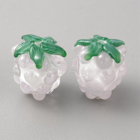 Handmade Lampwork Beads LAMP-WH0012-02A-1