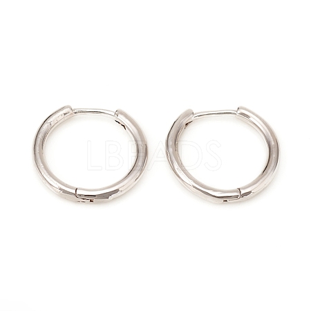 Brass Huggie Hoop Earrings KK-D160-55P-1