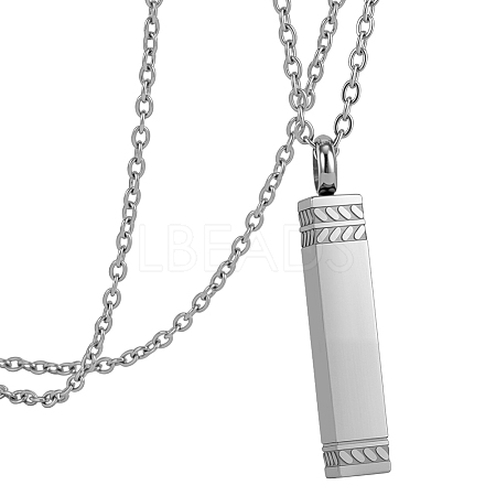 1Pc Stainless Steel Perfume Bottle Necklaces NJEW-UN0001-92P-1