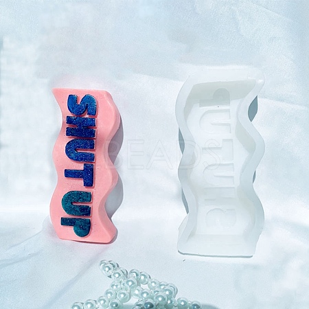 Wavy Letter Silicone Candle Mold DIY-Z015-03-1