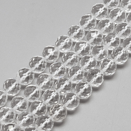 Grade AB Natural Quartz Crystal Beads Strands G-R439-04-10mm-1