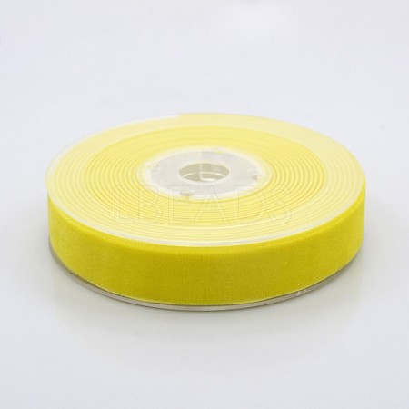 Polyester Velvet Ribbon for Gift Packing and Festival Decoration SRIB-M001-19mm-640-1