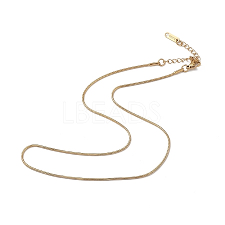 Ion Plating(IP) 304 Stainless Steel Round Snake Chain Necklace for Men Women NJEW-K245-016C-1
