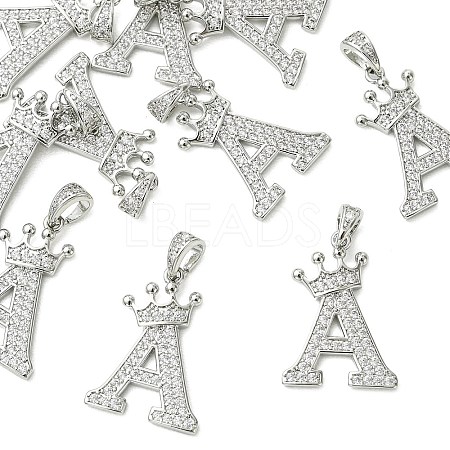 SHEGRACE Brass Micro Pave Clear Cubic Zirconia Pendants XGRQ5F521-809P-1
