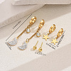 Moon & Star Stainless Steel Moon Earring Sets YA2186-3-2