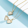 8Pcs 8 Style Brass Locket Pendants KK-BC0004-42-5