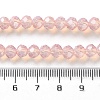 Baking Paint Transparent Glass Beads Strands DGLA-A034-J6MM-D04-4