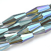 Electroplated Glass Beads Strands EGLA-S174-06E-1