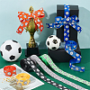 6 Rolls 6 Colors Polyester Volleyball Printed Grosgrain Ribbon OCOR-HY0002-25-4