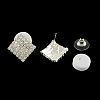 Fashionable Wedding Rhinestone Necklace and Stud Earring Jewelry Sets SJEW-R046-05-8