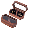 2-Slot Wooden Couple Rings Storage Boxes CON-WH0087-42C-1