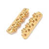 Brass Micro Pave Clear Cubic Zirconia Spacer Bars KK-Z139-11G-02-2