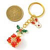 Christmas Woven Glass Keychains KEYC-MZ00017-01-3