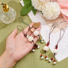 4Pcs 4 Style Lotus Mobile Straps AJEW-OC0004-11-3