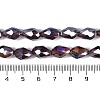 Transparent Electroplate Glass Beads Strands LS-EGLA-N013-T8mm-B03-4