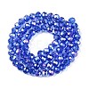 Electroplate Glass Beads Strands EGLA-A044-T6mm-B31-3