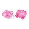 Transparent Spray Painted Glass Beads GLAA-N035-026-C04-4
