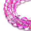Synthetic Moonstone Beads Strands G-P528-J01-04-3