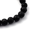 Men's Natural Howlite & Lava Rock Stretch Beaded Bracelets Sets BJEW-JB05429-7