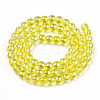 Electroplate Transparent Glass Beads Strands GLAA-T032-T10mm-AB12-3