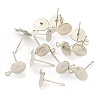 Brass Stud Earring Findings LS-KK-K225-02B-P-1