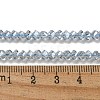 Electroplate Glass Beads Strands GLAA-Q105-04S-3