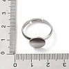 Non-Tarnish 304 Stainless Steel Pad Ring Settings X-STAS-K278-11C-P-5