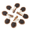 5 Pairs Resin Buttons BUTT-TA0001-48D-2