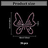 Butterfly Hotfix Glass Rhinestone DIY-WH0453-71A-01-2