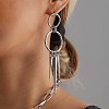 Alloy Stud Dangle Earrings WG6CA62-02-2