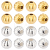 20Pcs 2 Colors Fancy Cut Faceted Round 925 Sterling Silver Beads STER-PH0001-72-1