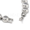 Brass Flat Round Link Chain Bracelets BJEW-D039-33P-3