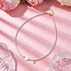 Brass Micro Pave Grade AAA Cubic Zirconia Letter Pendant Necklaces NJEW-JN04771-11-2