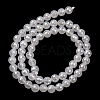 Electroplated Natural Agate Beads Strands G-B191-A07-6mm-20-4