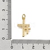 Brass Micro Pave Clear Cubic Zirconia Pendants CU-CBA9883-05D-G-3