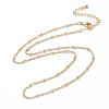 Long-Lasting Plated Brass Cable Chain Necklaces NJEW-K112-09G-NF-2