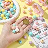 90Pcs 18 Styles Round Food Grade Eco-Friendly Silicone Beads SIL-CJ0001-86-4