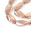 Electroplate Transparent Glass Beads Strands EGLA-N055-02D-3
