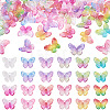 72Pcs 12 Colors UV Plating Transparent Acrylic Pendants OACR-TA0003-86-1