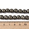 Natural Pyrite Beads Strands X-G-S249-01-8mm-4