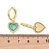 Brass Micro Pave Cubic Zirconia Hoop Dangle Earrings KK-CBA8324-16G-01-5
