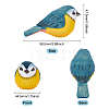 Wooden Cute Bird Carving Ornaments DJEW-WH0015-44A-2