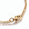 Ion Plating(IP) 304 Stainless Steel Figaro Chain Bracelets BJEW-L634-04A-G-3