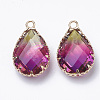 K9 Glass Imitation Tourmaline Pendants X-GLAA-Q069-02D-2